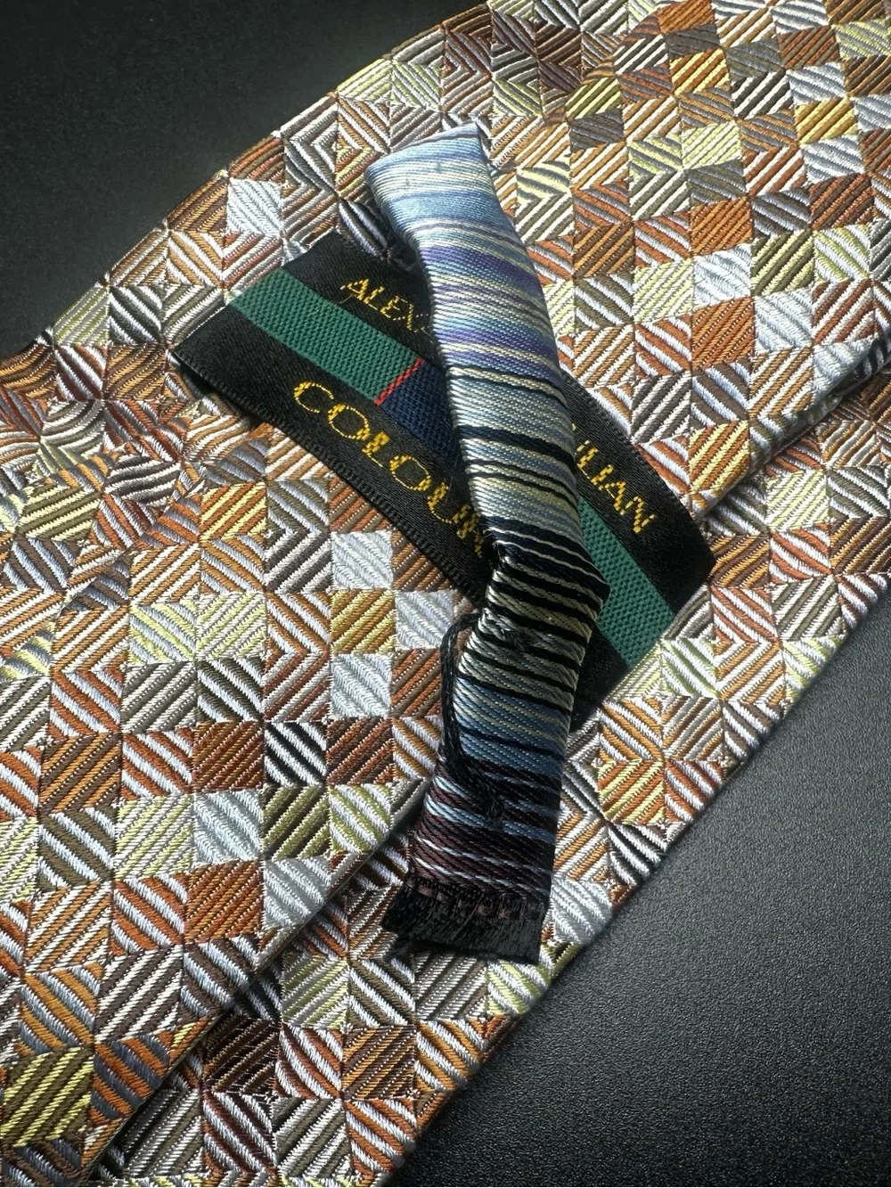 Alexander Julian Colours — Diamond Geometric in Bronze, Gold, Silver & Lavender